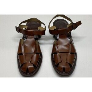 Hereu pesca block heel sandals leather size 10.5 -11 EU 41  brown